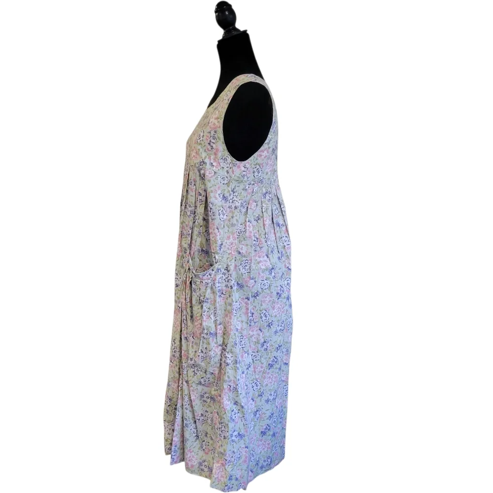 Laura Ashley Floral Dress W Pockets Size 8 - Picture 2 of 6